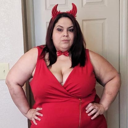 Booking photo for female roly poly stripper in Liverpool called Devilla